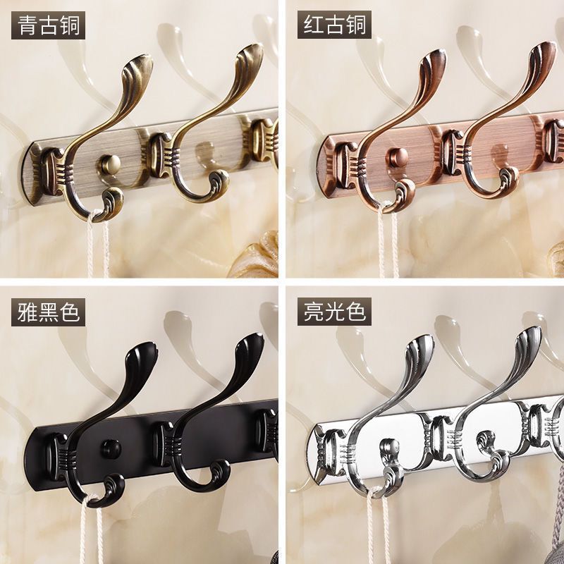 European stainless steel clothes hook fitting room clothes hanging row hook free punching clothes hook wall clothes hook wall hanging Specification drawing