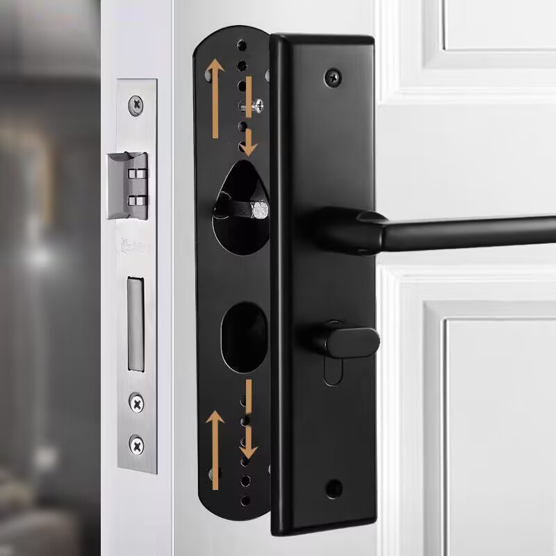 Other XX brand stainless steel bedroom door locks, black room solid wood door locks, old-fashioned door handles without modification holes, household universal lock accessories, lock fasteners Specification image