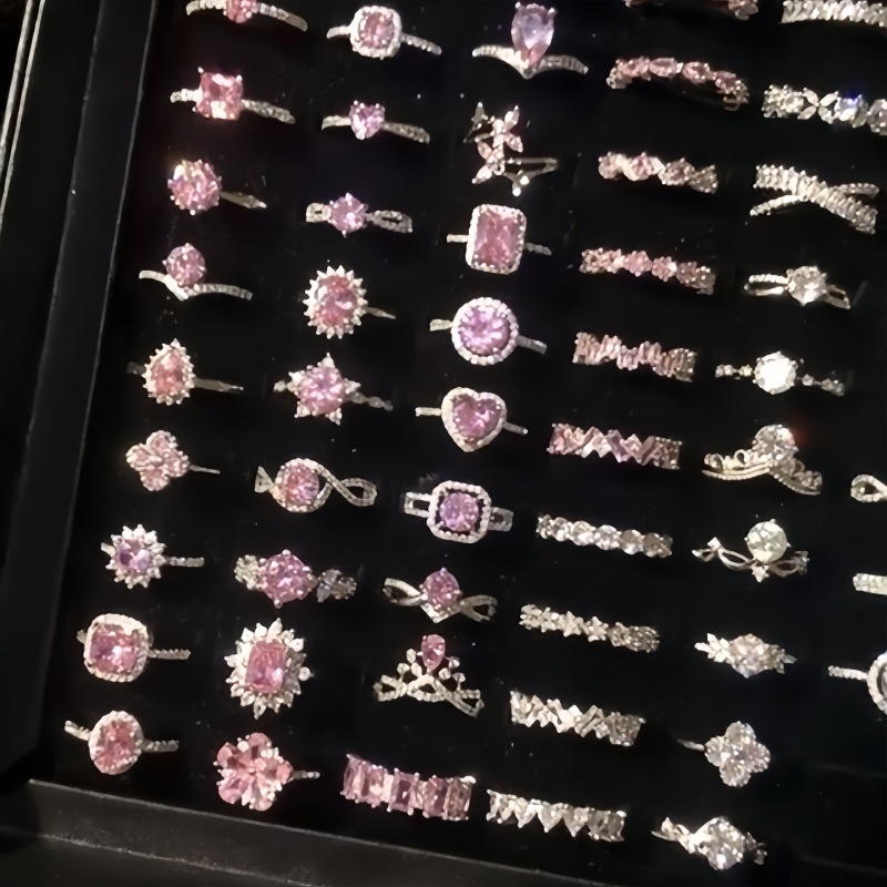 Korean zircon diamond ring for women, 925 sterling silver spring/Summer, niche, light luxury, high-end index finger ring, open ring wholesale