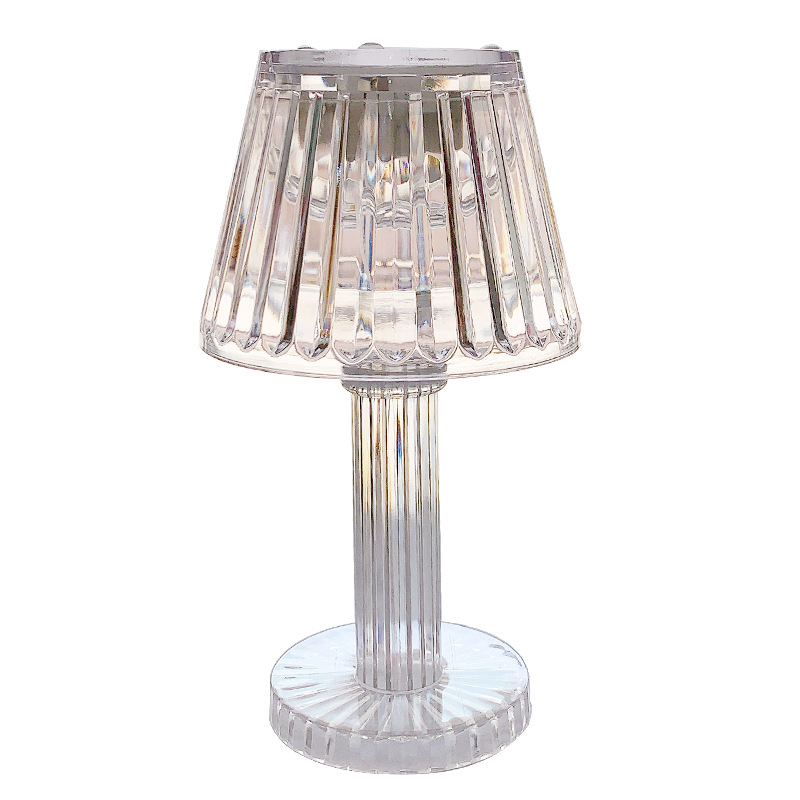 Amazon cross-border transparent acrylic simulation glass atmosphere LED electronic night light table lamp candle light projection Item Picture