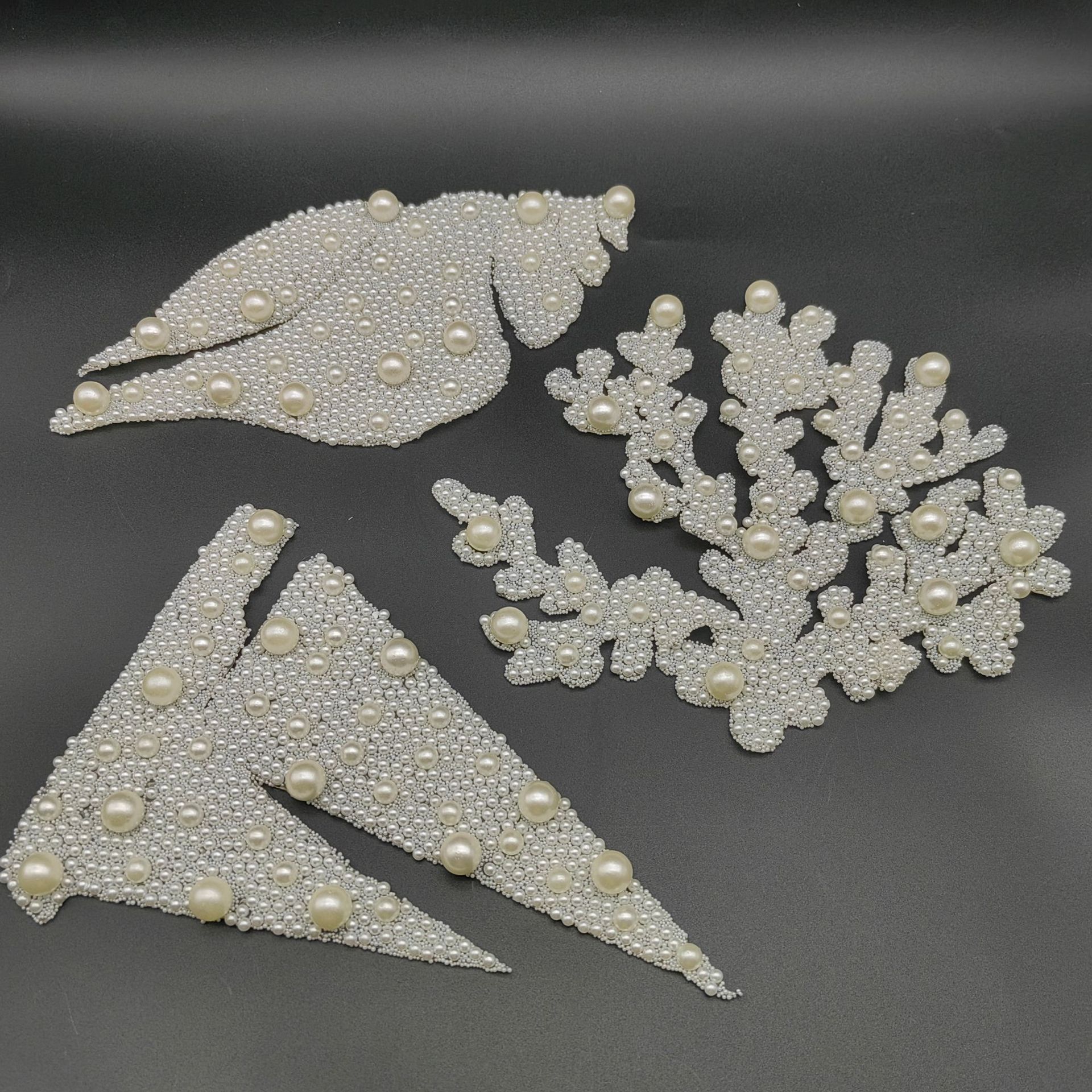 厂家直销珍珠烫胶饰品配件海螺珊瑚图案可多款配饰服装包包装饰贴