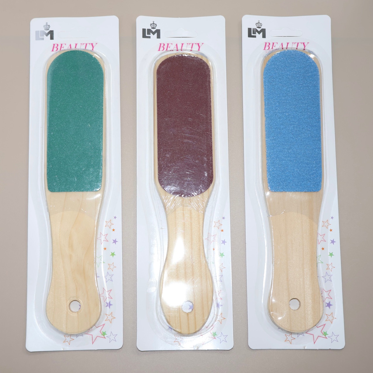 Factory wholesale wooden double-sided frosted foot boards, coarse and fine frosted foot skin files, foot grinding files, dead skin foot board files details Picture