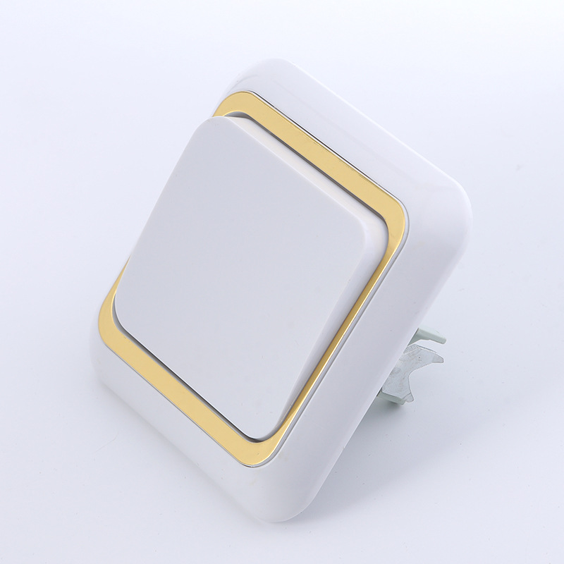 厂家直销 欧式明装开关GUNSAN 一开开关 一开单控墙壁开关