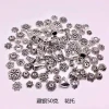 A 50g mixed bag of Tibetan silver bracelets, pendants, alloy jewelry accessories, diy flower trays, spacers, and drum beads details Picture