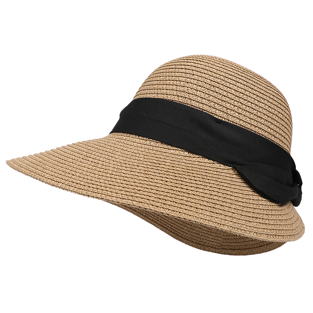 Straw Hat Spring Summer New Leisure Play Beach Hat Woven Female Korean Sun Hat Outdoor Sunshade Sunscreen Hat Specification drawing