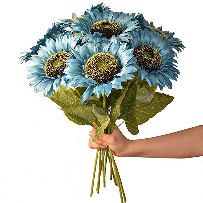 仿真混色向日/商场假花装饰/假花细节图