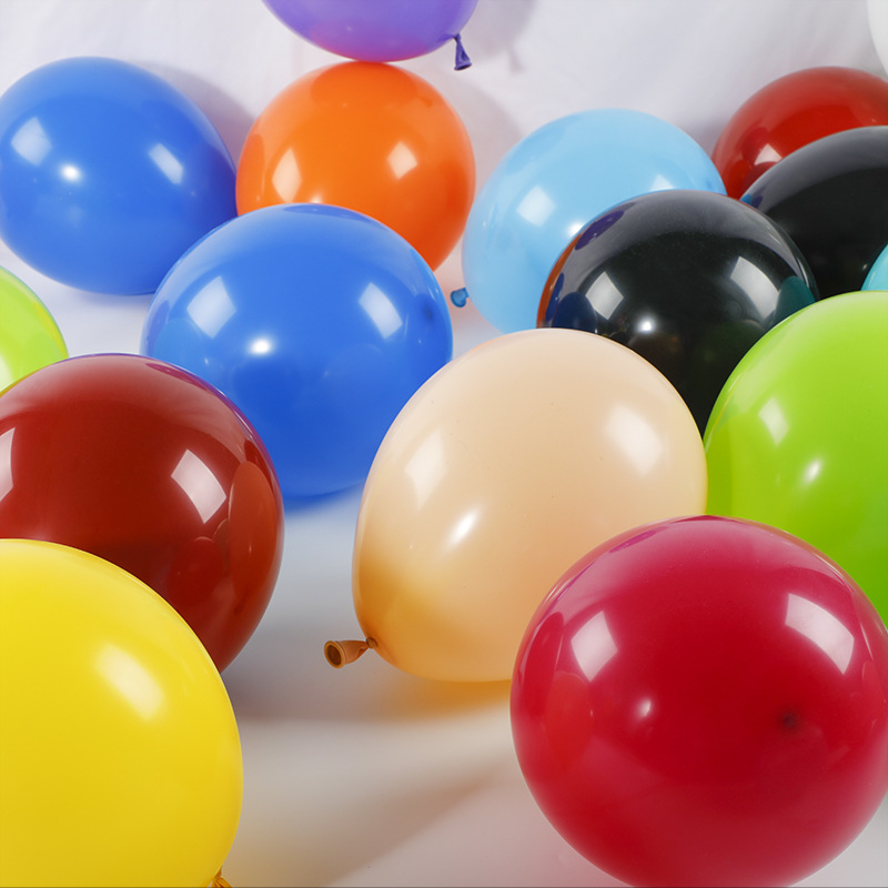 10-inch matte balloon set, round and thickened, 2.2g, cross-border visit to the US, birthday party, celebration and wedding decoration Specification image