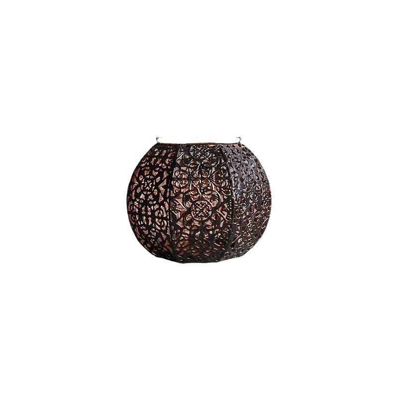Cross-border new Halloween hollowed-out iron pumpkin lanterns, candlesticks, scene atmosphere decoration, home ornaments and decorations Item Picture