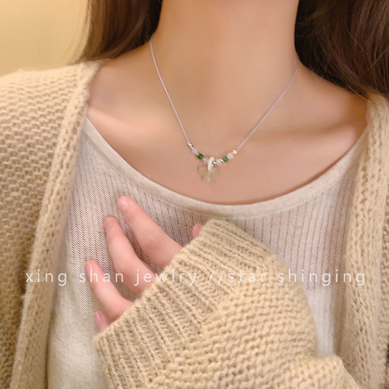 This simple new Chinese-style retro Zen-inspired necklace is versatile and elegant. It features a niche ethnic collarbone chain with an ancient design sense as an accessory details Picture