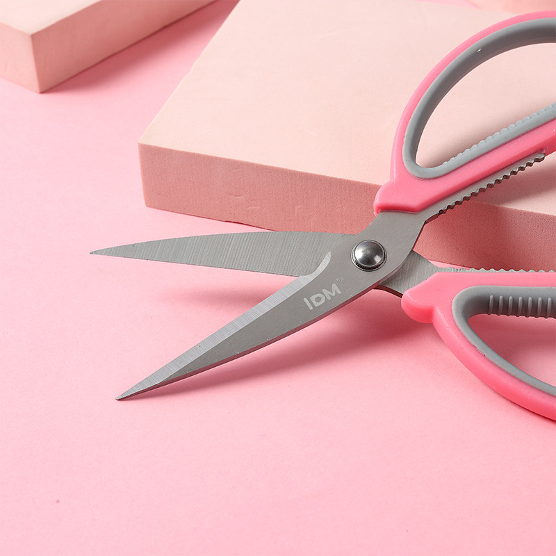 Lidemei Convenient Air Cushion comfortable office scissors color multifunctional stainless steel scissors size straight head flat scissors Application Scenario