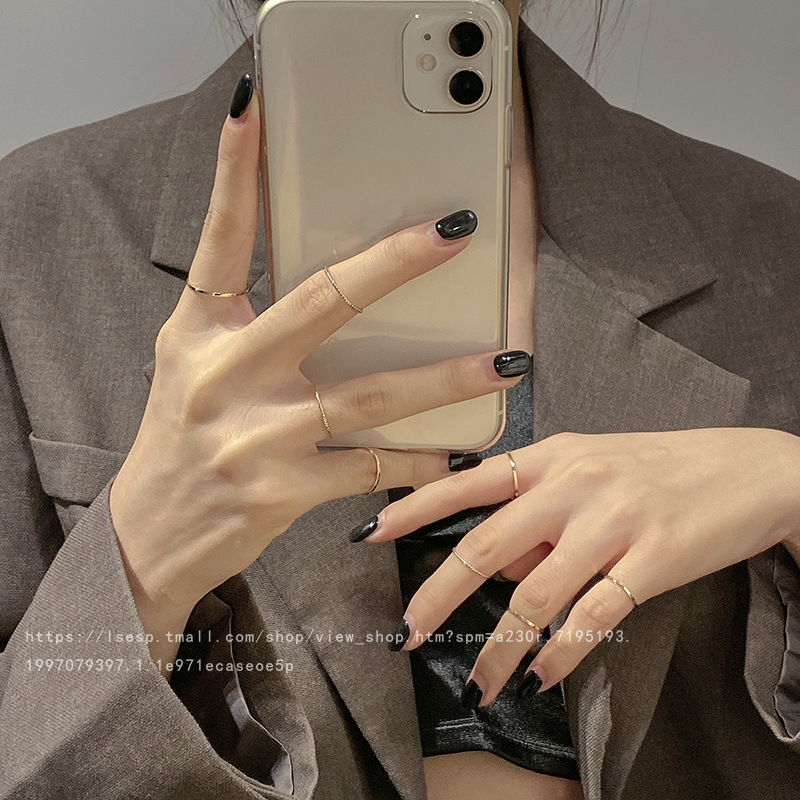 ins trendy set rings for women, retro, niche and individualistic pearl ring rings, cold style and high-end jewelry wholesale Specification image