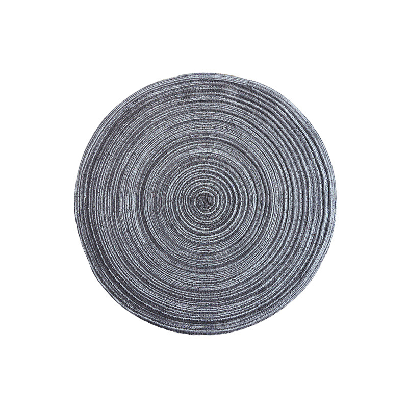 D-HOME Nordic style cotton-like placemats, round ramie woven coasters, heat-insulating plate pads, decorative prop pads, household heat-resistant pads, waterproof, anti-slip, oil-resistant, heat-resistant and wear-resistant Item Picture