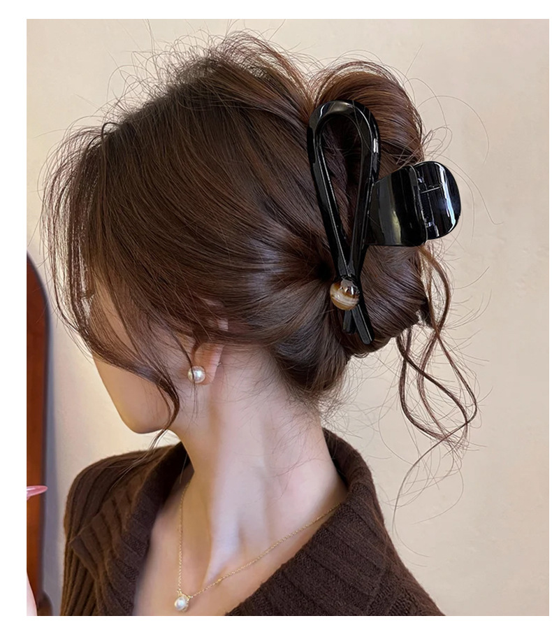 咖色大号抓夹女高级感后脑勺盘发鲨鱼夹子发量多发夹气质发卡头饰详情31