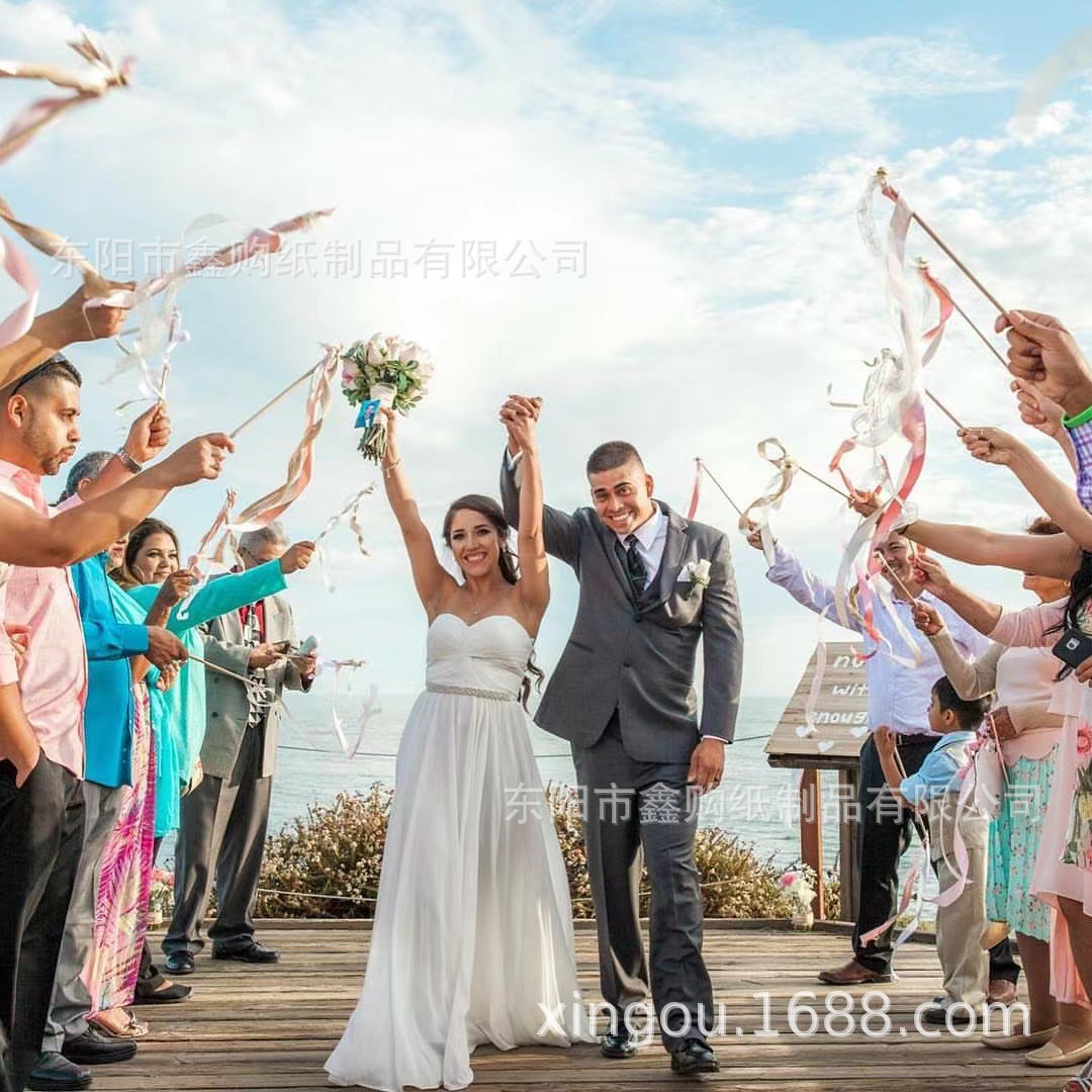 Cross Border Colorful Ribbon Fairy Wand Magic Wand Latte Lawn Decoration Wedding Party Atmosphere Warm Up The Scene Decoration Supplies Specification drawing