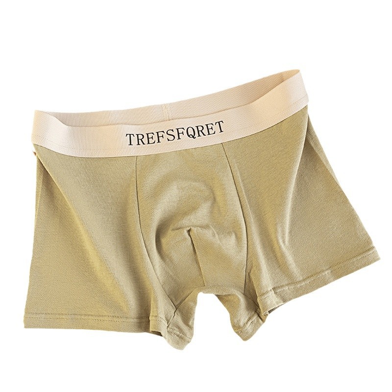 Italian classic soft cotton English waist men's underwear 95% cotton large U-shaped crotch breathable high elasticity mid-waist flat Angle underwear Item Picture