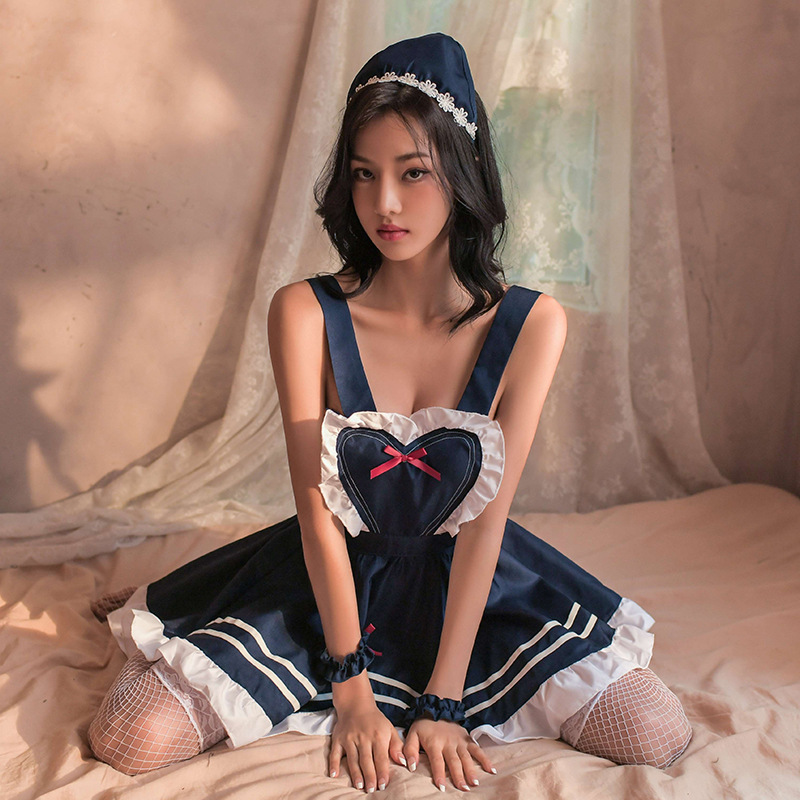 Maid passion play suit sexy pure desire uniform seduction tie booty sweetheart maid suit Specification drawing