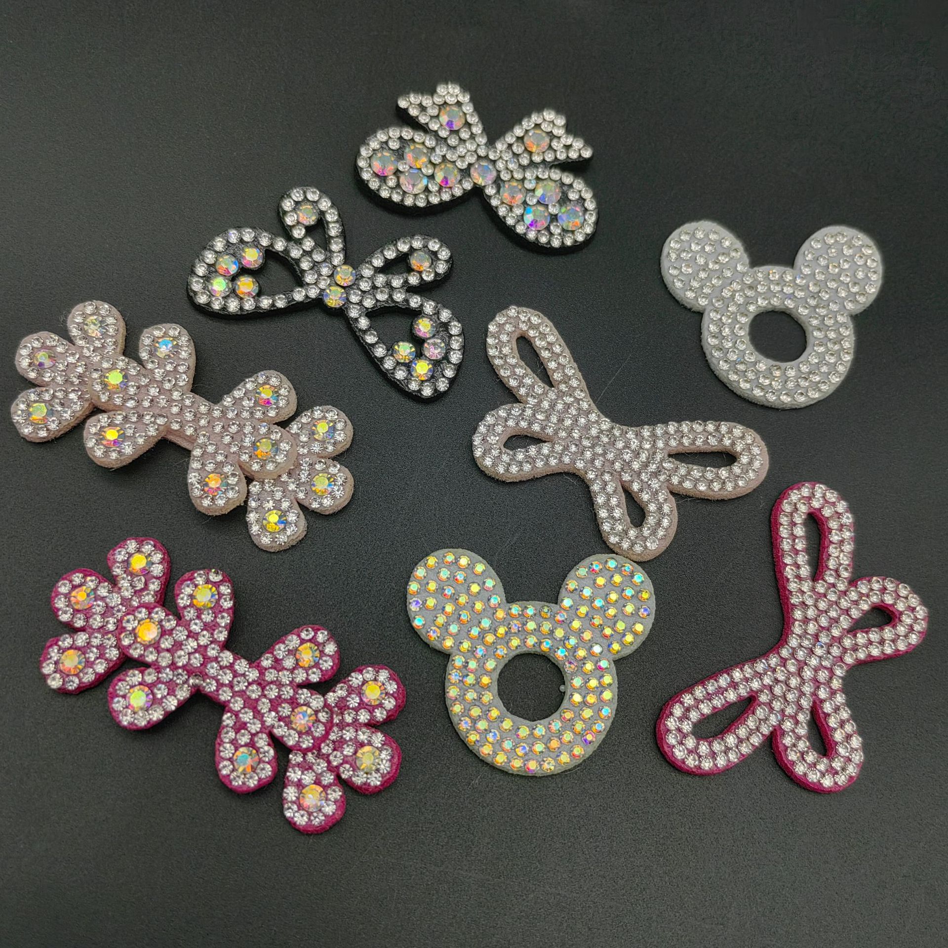 Factory Direct Sales Full Diamond Bow Cloth Patch Patch Patch Patch Clothes Bag Accessories Diy Jewelry Accessories