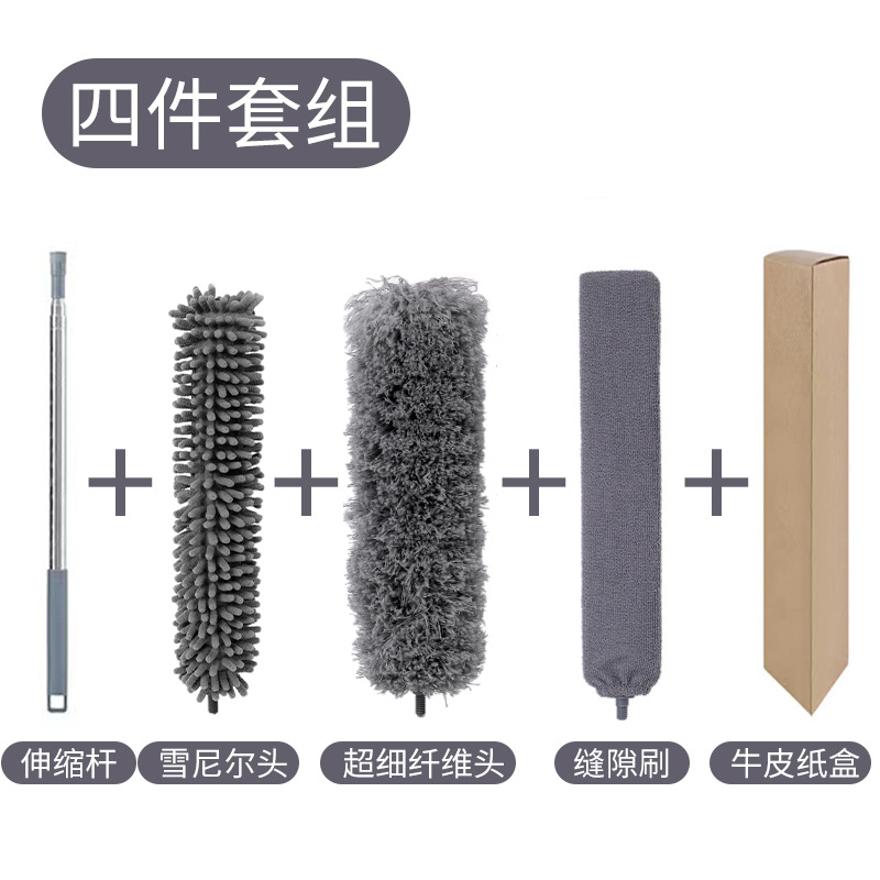 Feather duster, a household cleaning and ceiling cleaning wonder, is an extended, extendable, bendable, anti-static and dust-removing duster details Picture