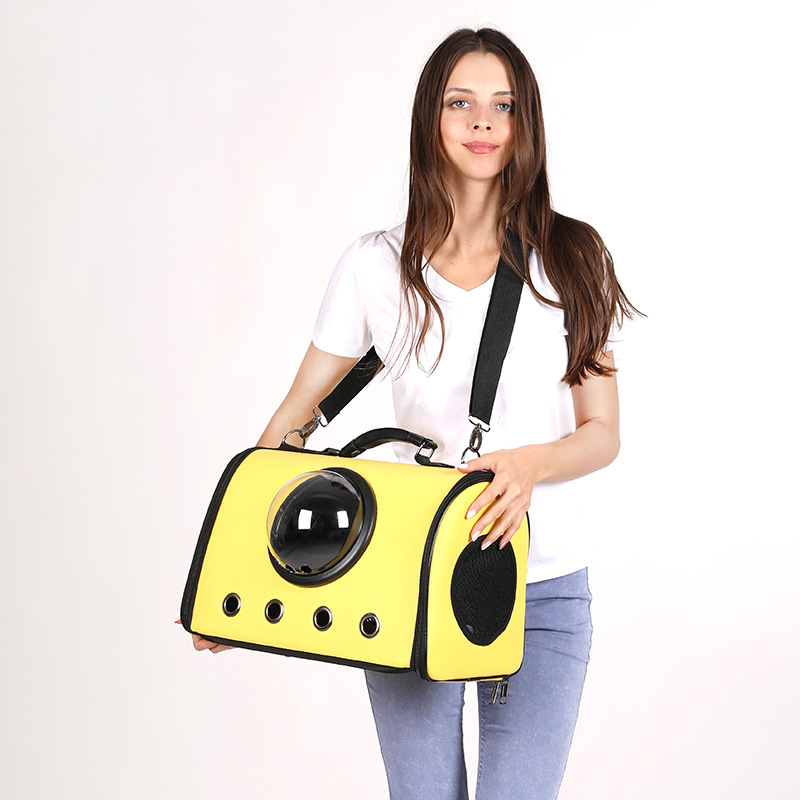 Bolsa de gato de un hombro bolsa de gato de mano plegable transpirable bolsa de gato para salir portátil crossbody pet cápsula de gato details Picture