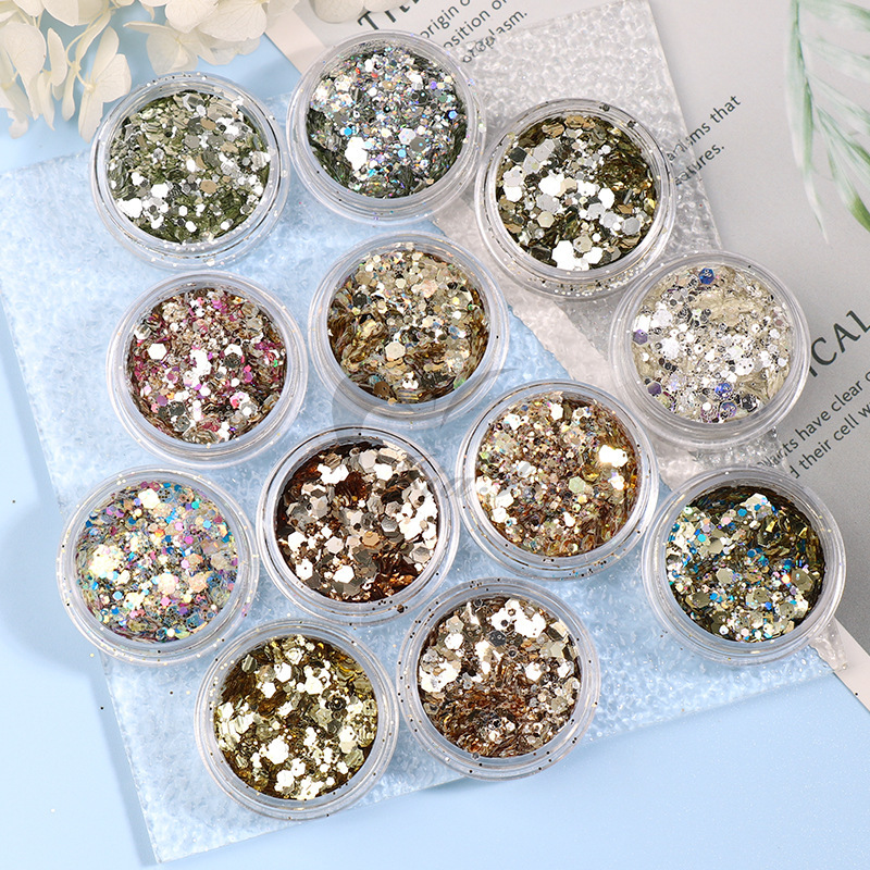 美甲亮片饰品/12色一套装/指甲装饰品批细节图