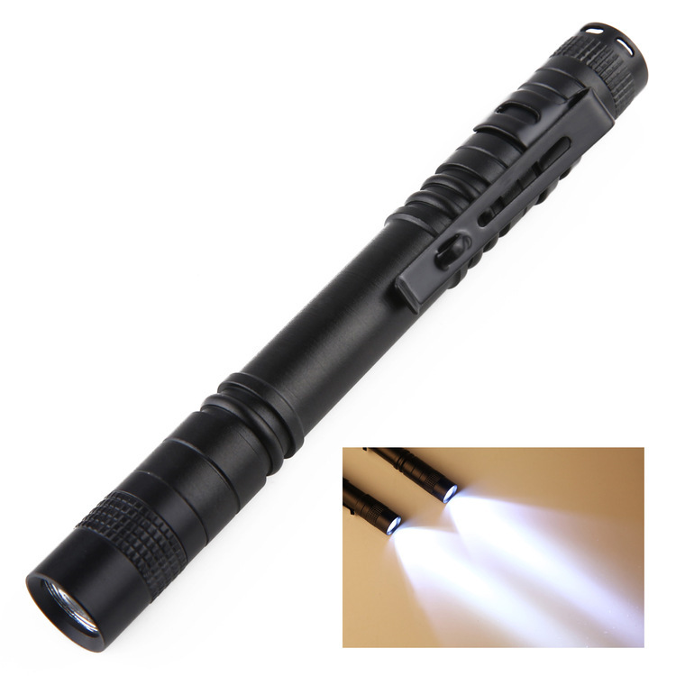Cross-border mini flashlights, aluminum alloy pen-shaped household flashlights, AAA outdoor high-intensity flashlights wholesale Item Picture