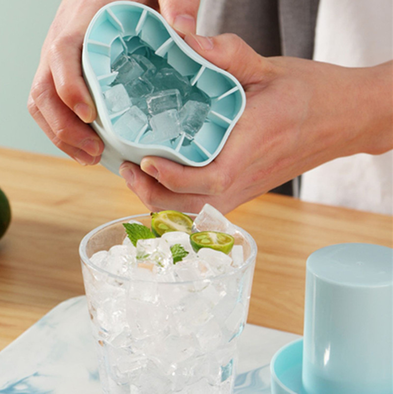New Cylinder Silicone Ice Cube Mold Ice Cup Creative Ice Cube Cube Cylinder Silicone Ice Cube Mold Cross-Border