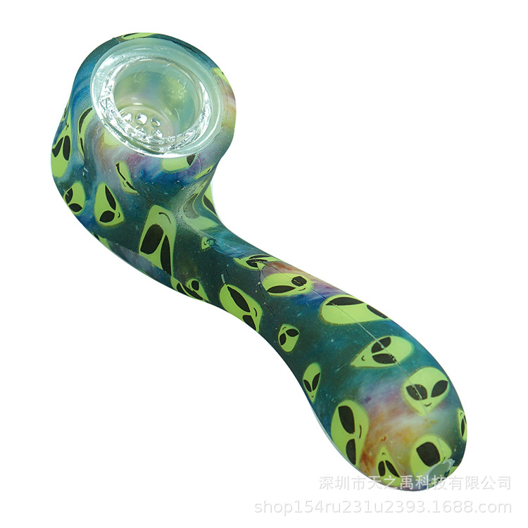 跨境爆款硅胶/欧美流行印花/pipe白底实物图