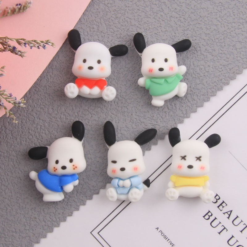 Colorful Cha-Cha Dog Resin Cream Glue Phone Case Head Rope Hair Card Accessories Diy Factory Wholesale Water Cup Paste Stationery Application Scenario