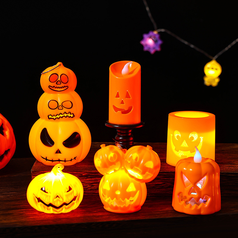 Cross-border halloween decorative led pumpkin lantern luminous pendant, Halloween party decoration props and ornaments Specification image