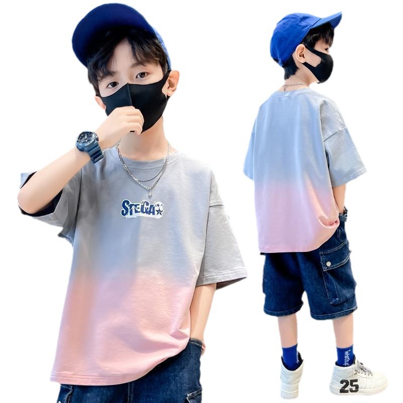 童装/5-0649/童装女童短/衣服男童短袖韩版/亚马逊跨境童装白底实物图