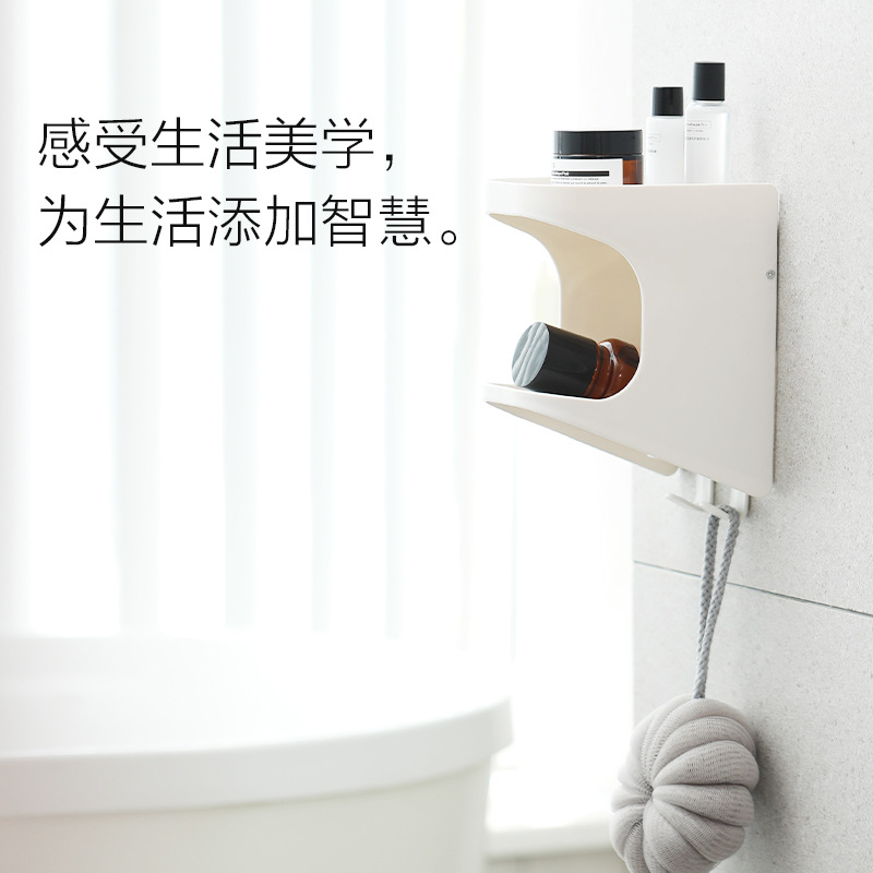 壁挂式免打孔浴室多功能置物架酒店宾馆民宿家用浴室