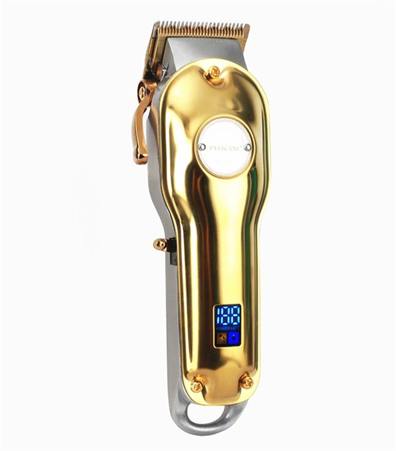 LCD digital display all-metal electric clipper, barber shop rechargeable hair clipper, men's professional hair salon clipper, hair clipper details Picture