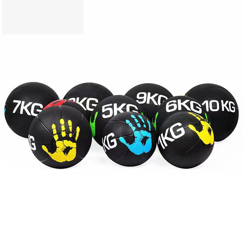 Home fitness medicine balls, solid balance rubber balls, exercise rehabilitation, waist and abdominal private training, physical fitness training balls, gravity balls Specification image