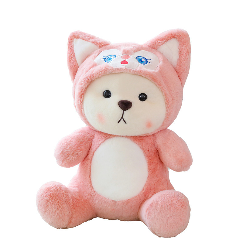 Change Into A Bear Wearing A Hat Bear Doll Cross Border Plush Toy Wholesale Gift Shop For Female Doll Birthday Gifts Item Picture