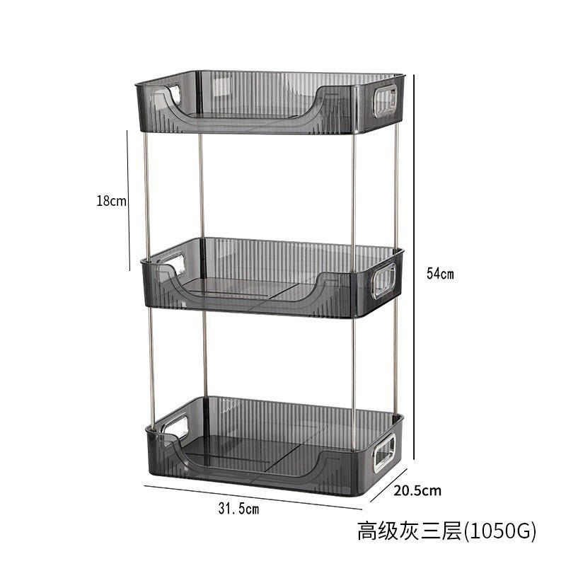 Cosmetics storage rack, storage box, desktop, double-layer dressing table, storage rack, bedroom storage and organization rack Application Scenario