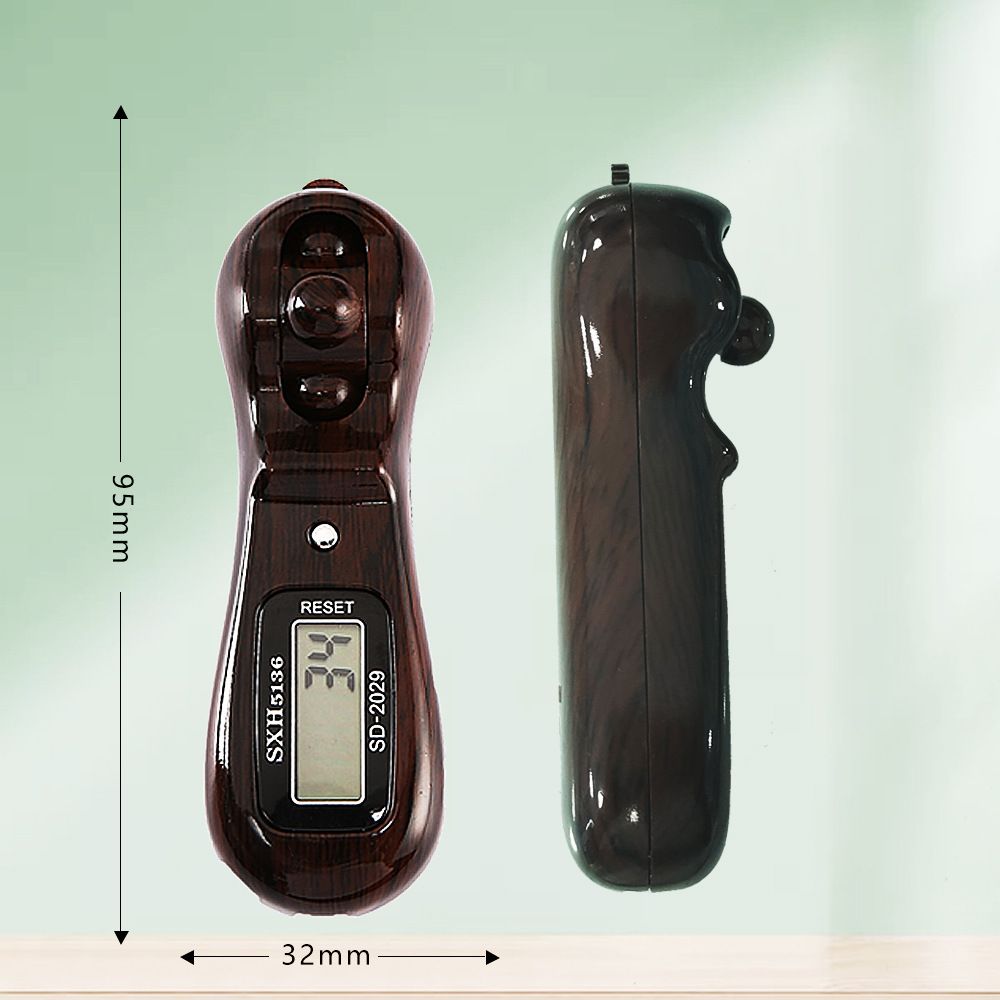 2029s# Wood-grain textured ball plastic shell Electronic Counter muslim tally tasbih Specification image