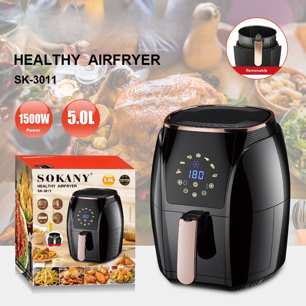 Air fryer, 110V cross-border delivery, household 5L electric fryer, French fries, chicken wings frying machine Application Scenario