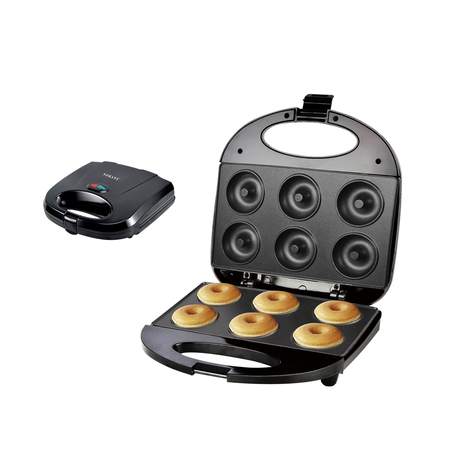 Cross-border multi-functional doughnut machine, fully automatic double-sided heating mini electric griddle, cake machine, breakfast machine Item Picture
