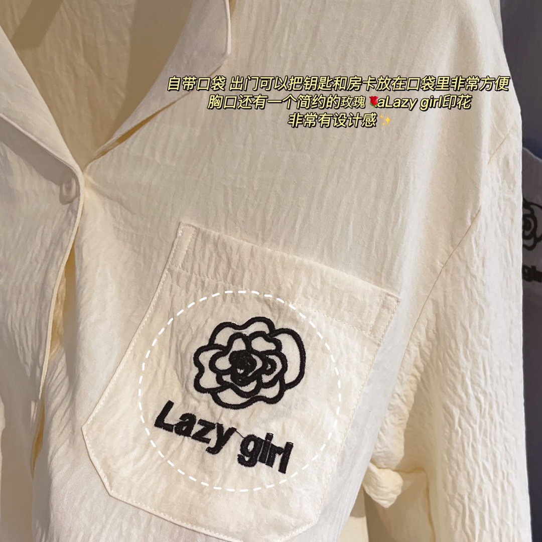 MUZITATA's new spring and winter pure cotton and linen pajamas, women's home wear sets, long sleeves and long pants Application Scenario