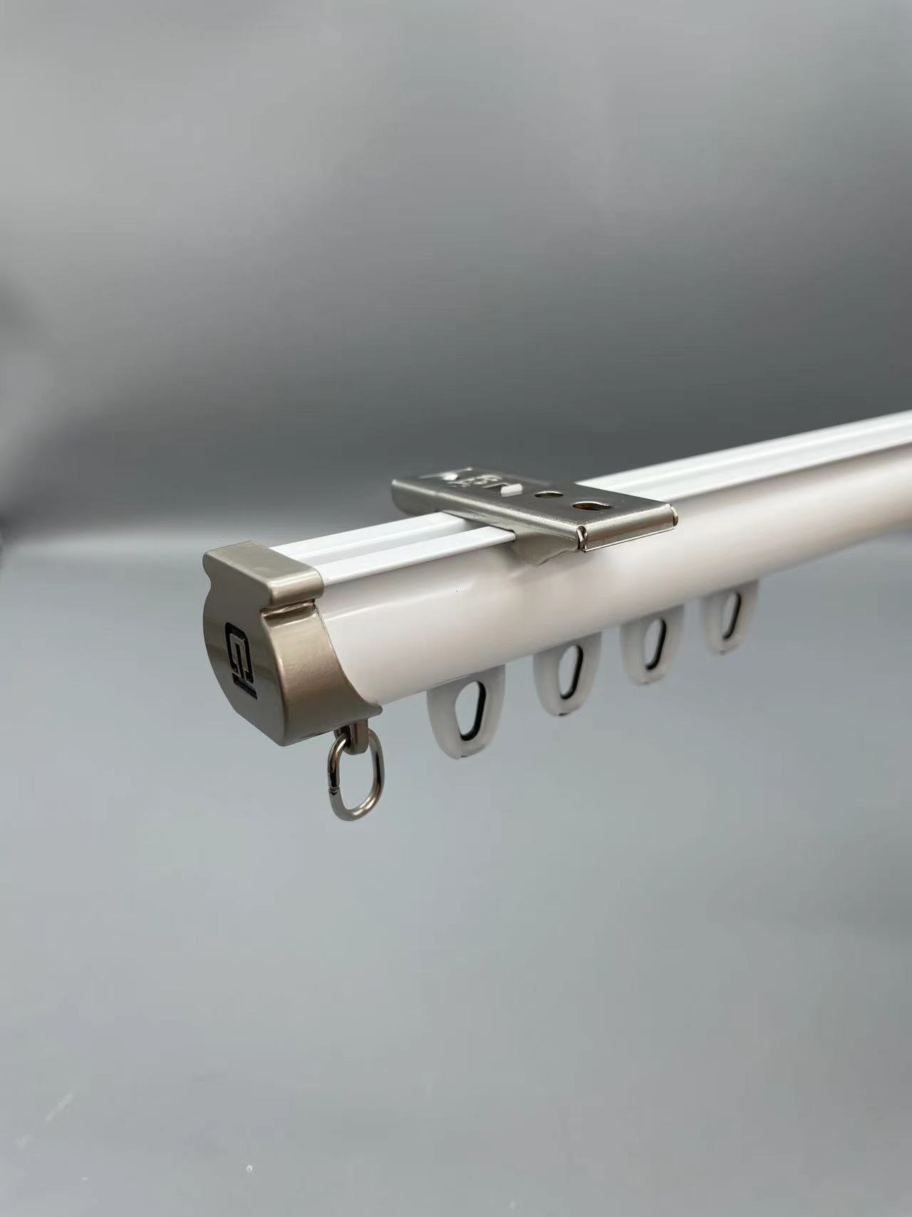 Sliding Roman Rod Aluminum Alloy Thickened Mute Anti-Leakage Curtain Track Curtain Rod Sliding Roman Rod Double Single Rod Specification drawing