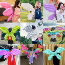 网红新款天使翅膀蝴蝶翅膀气球 儿童生日派对装饰铝膜拍照道具
