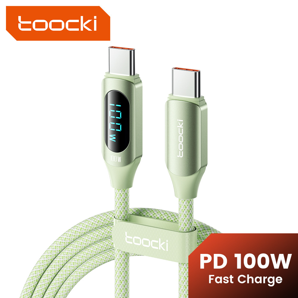 ToockiPD100W fast charging digital display data cable is suitable for charging digital devices of Huawei and iPhone 15 mobile phones and tablets Item Picture