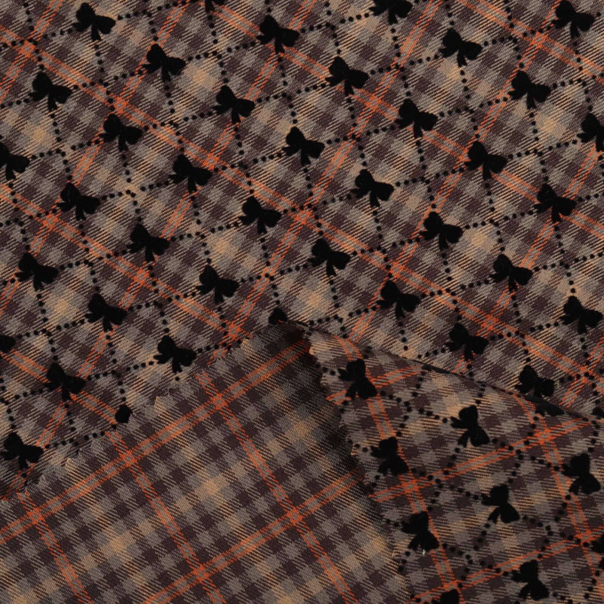 Tr Yarn-Dyed Twill Plaid Lolita Dress Toy Baby Box Packed With Flocking Bow Dotted Fabric Specification drawing
