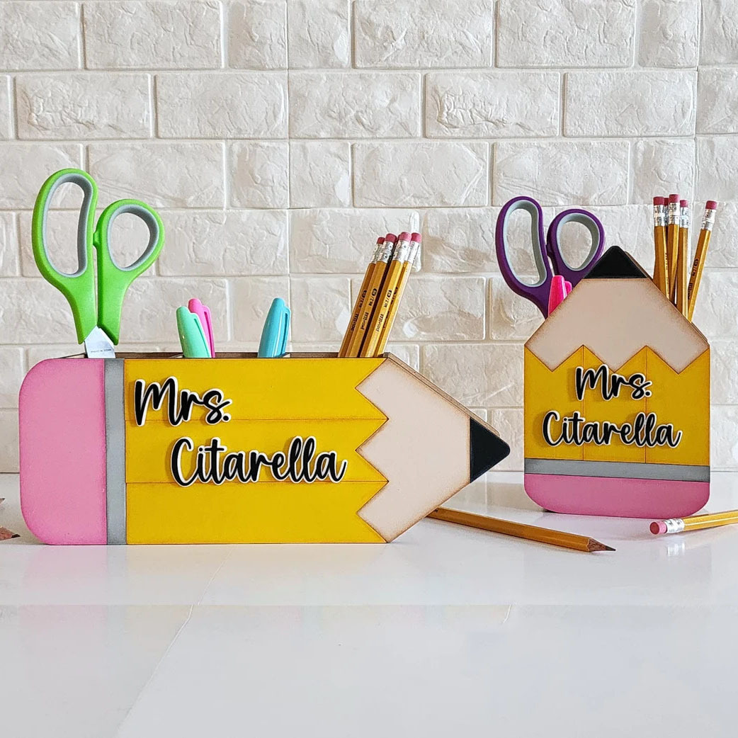 New cross-border products: wooden pen holders, pencil-shaped pen holders, desktop ornaments, pencil cases, pencil storage boxes, stationery items