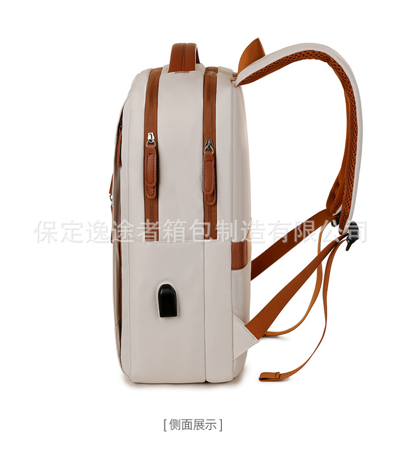 商务通勤双肩包跨境大容量多功能电脑包简约休闲电脑背包跨境背包详情36