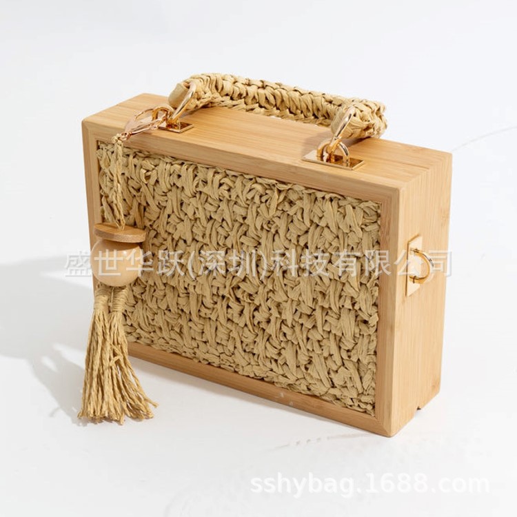 草编包/包包儿童草编时尚/编织/编织包女草编文艺/草纸绳工艺品包产品图