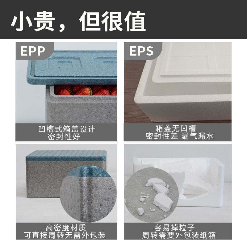 Thickened foam box, special postal No. 134 foam box for express delivery, frozen fruit and fresh produce packaging box, epp insulated box details Picture