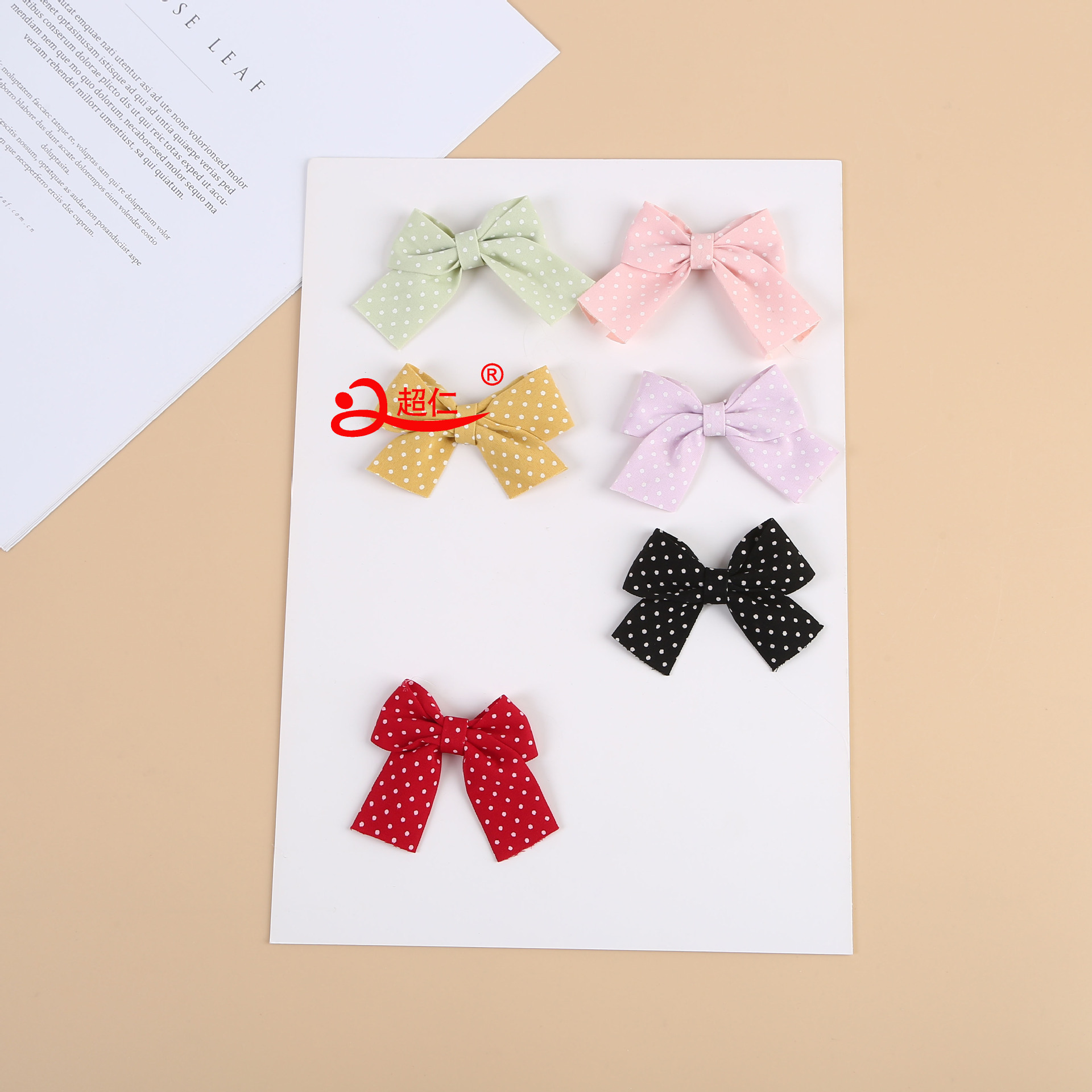 Handmade Bows Japanese And Korean Style Hair Accessories Gift Clothing Accessories Retro Color Polka Dot Bows Can Be Made