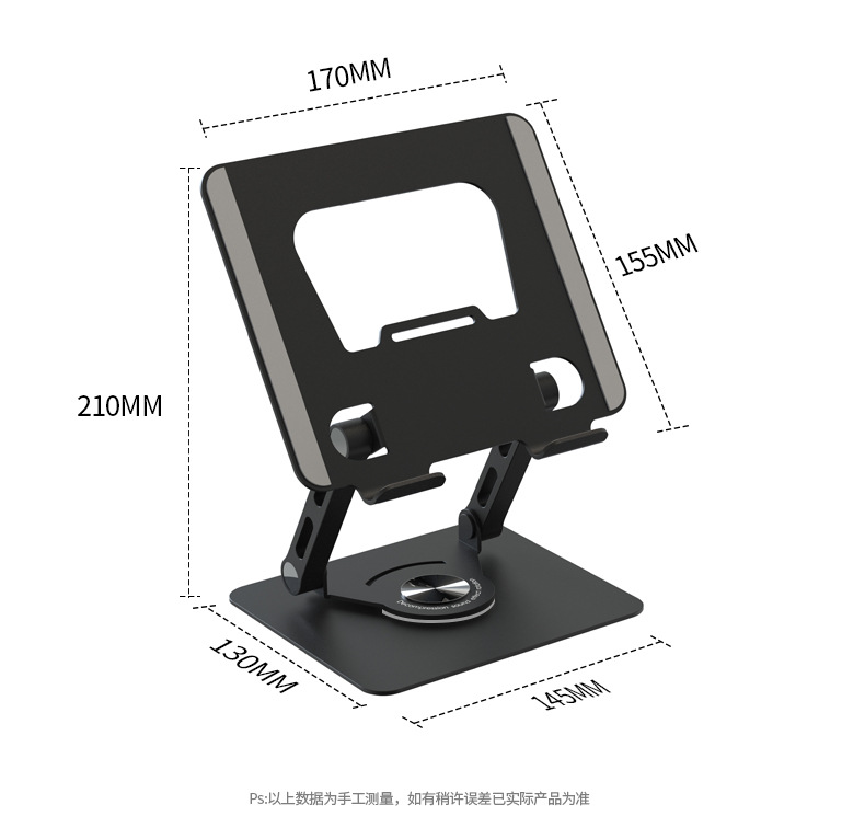 Portable foldable and height-adjustable desktop stand, universal metal countertop stand for mobile phones and tablets, and height-increasing base are selling well pic 16