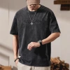 American streetwear brand's latest washed short-sleeved T-shirt for men's summer, a pure cotton casual half-sleeved cool and stylish Instagram casual T-shirt Specification image